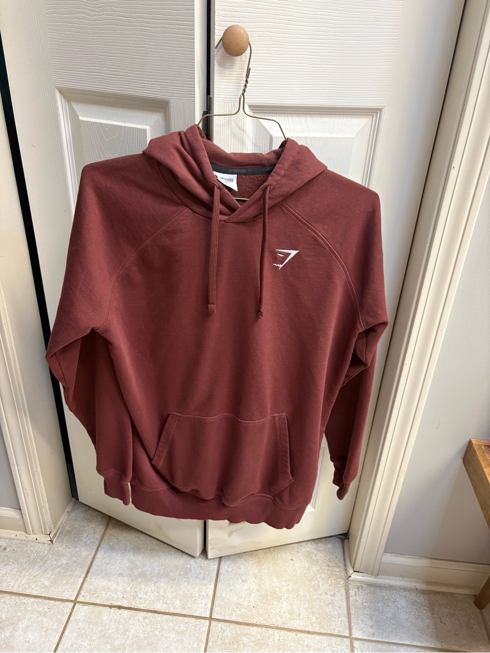 Gymshark Men's Maroon Hoodie